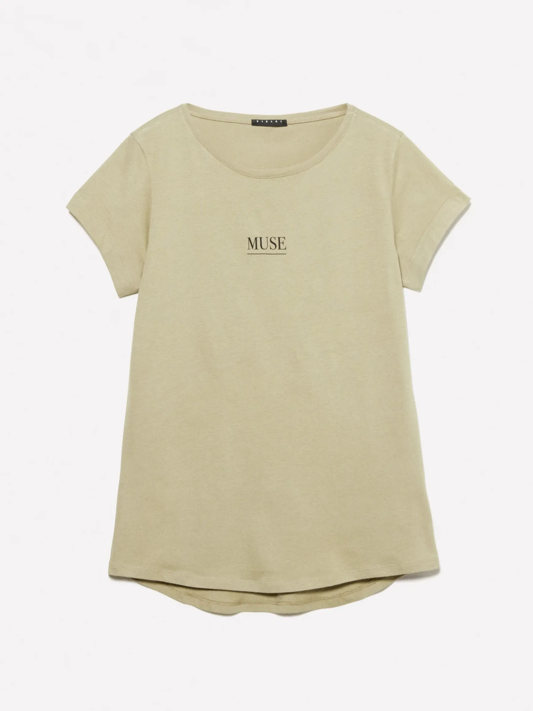 T-shirt verde militare con stampa